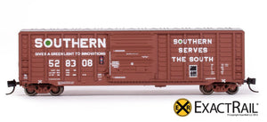 N - PS 50' Waffle Boxcar : SOU "As Delivered" - ExactRail Model Trains - 2