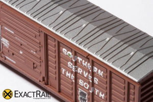 N - PS 50' Waffle Boxcar : SOU "As Delivered" - ExactRail Model Trains - 3