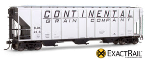 X - PS-2CD 4427 Covered Hopper : Continental - ExactRail Model Trains - 1