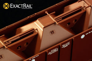 PS-2CD 4427 Covered Hopper : ATSF - ExactRail Model Trains - 4