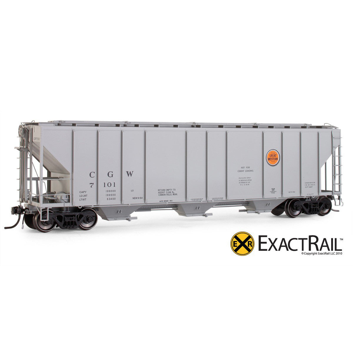 HO Scale: PS-2CD 4427 Covered Hopper - CGW - ExactRail Model