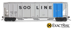 X - PS-2CD 4427 Covered Hopper : SOO - ExactRail Model Trains - 3
