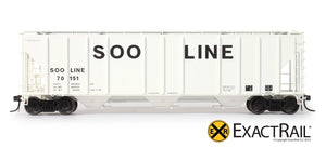 PS-2CD 4427 Covered Hopper : SOO LINE : 70151 - ExactRail Model Trains - 2