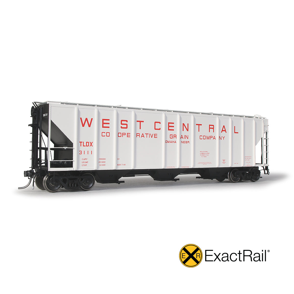 HO Scale: PS-2CD 4427 Covered Hopper - TLDX 'West Central