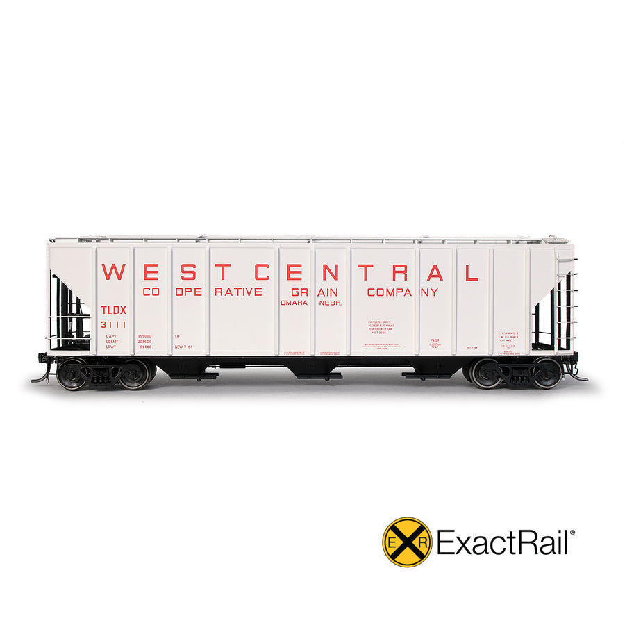 HO Scale: PS-2CD 4427 Covered Hopper - TLDX 'West Central Coop.'