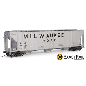 HO Scale: Magor 4750 Covered Hopper - Milwaukee Road