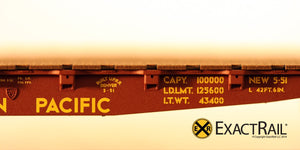 GSC 42' Flat Car : UP : 1951 'As Delivered' - ExactRail Model Trains - 4