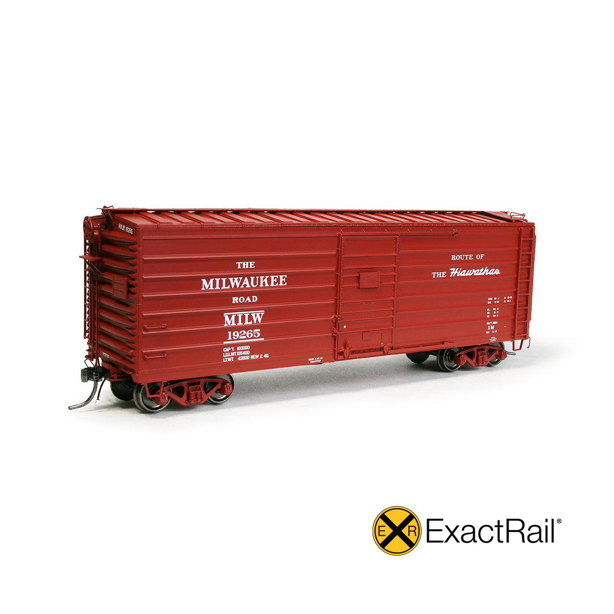 HO Scale: Milwaukee Road 3898 Ribside Boxcar - Hiawatha '2