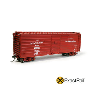 HO Scale: Milwaukee Road 3898 Ribside Boxcar - Hiawatha '2-40 - As-Delivered'