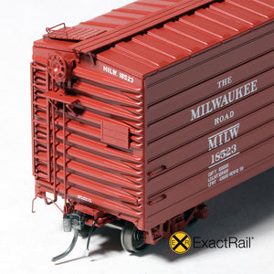 HO Scale: Milwaukee Road 3898 Ribside Boxcar - Electrified Olympian '12-39 - As-Delivered'