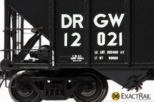 Bethlehem 3483 Hopper: D&RGW "Mainline thru the Rockies" - ExactRail Model Trains - 4