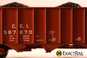 Bethlehem 3737 Hopper : CEI : 1973 "As Delivered" - ExactRail Model Trains - 6