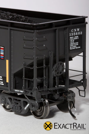 Bethlehem 4000 Hopper : CNW : Black, Ball and Bar - ExactRail Model Trains - 3