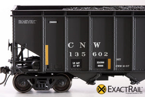 Bethlehem 4000 Hopper : CNW : Black, Ball and Bar - ExactRail Model Trains - 6