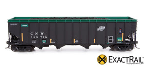 Bethlehem 4000 Hopper : CNW : Green, Ball and Bar - ExactRail Model Trains - 2
