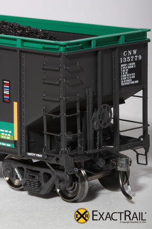 Bethlehem 4000 Hopper : CNW : Green, Ball and Bar - ExactRail Model Trains - 4