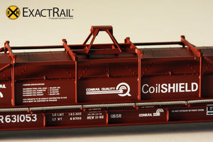 Thrall 54' Conrail "Coil Shield" Coil Car: "As Delivered" G52S - ExactRail Model Trains - 4