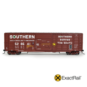 HO Scale: P-S 5277 "Waffle" Boxcar - SOU - 1976 'As Delivered' w/ Hennessy Door Assist