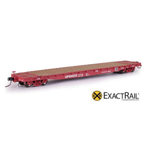 HO Scale: GSC 53'-6 Flat Car - 42' Truck Centers - UP - MoW Brown - 900355