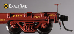 GSC 53'-6" Flat Car : 43'-3" Truck Centers : UP : 1962 'As Delivered' - ExactRail Model Trains - 4
