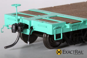 GSC 53'-6" Flat Car : 43'-3" Truck Centers : UP - MOW : 909447 - ExactRail Model Trains - 3