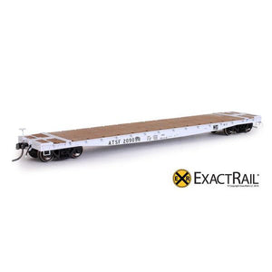 HO Scale: GSC 53'-6" Flat Car - 43'-3" Truck Centers - ATSF - MOW - 209098