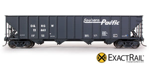 Bethlehem 3483 Hopper : D&RGW : Southern Pacific Speed Lettering : 12663 - ExactRail Model Trains - 2