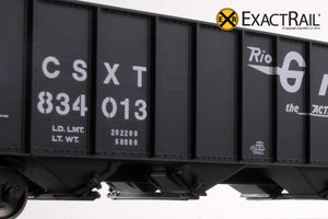 Bethlehem 3483 Hopper : CSX : 2-Panel Ex-D&RGW As Delivered - ExactRail Model Trains - 4