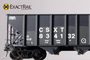 Bethlehem 3483 Hopper : CSX : 3 Panel Ex-D&RGW Post SP Repaint - ExactRail Model Trains - 4