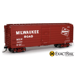 HO Scale: Milwaukee Road 40' Rib Side Box Car - MILW