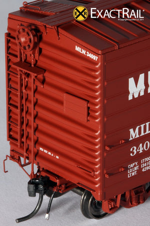 X - Milwaukee Road 40' Rib Side Box Car : MILW - ExactRail Model Trains - 5