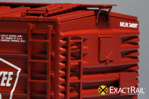 X - Milwaukee Road 40' Rib Side Box Car : MILW - ExactRail Model Trains - 6