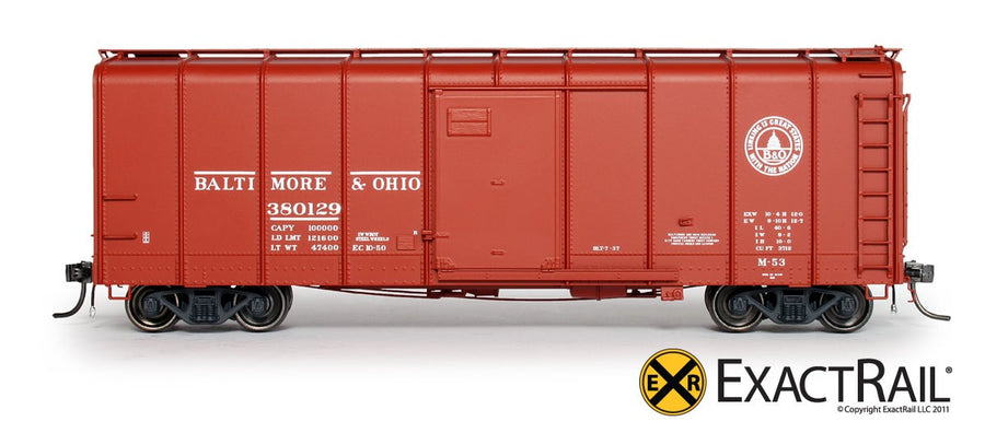 HO Scale: B&O M-53 Wagontop Boxcar - Early 13 Great States
