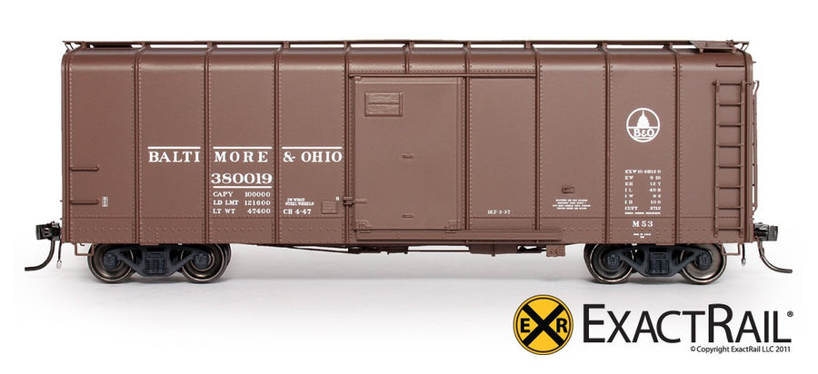 HO Scale: B&O M-53 Wagontop Boxcar - Wartime Kuhler