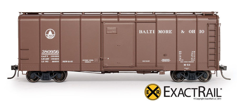 HO Scale: B&O M-53 Wagontop Box Car - Early Kuhler