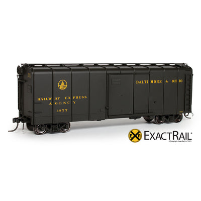 M-53 Wagontop Boxcar | B&O Olive Green | ExactRail - ExactRail Model Trains