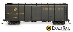 X - B&O M-53 Wagontop Box Car : Olive Coach Green - ExactRail Model Trains - 4