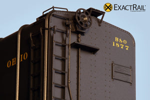 X - B&O M-53 Wagontop Box Car : Olive Coach Green - ExactRail Model Trains - 2
