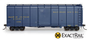 X - B&O M-53 Wagontop Box Car : Bando Blue - ExactRail Model Trains - 3