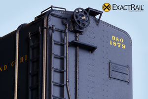 X - B&O M-53 Wagontop Box Car : Bando Blue - ExactRail Model Trains - 4