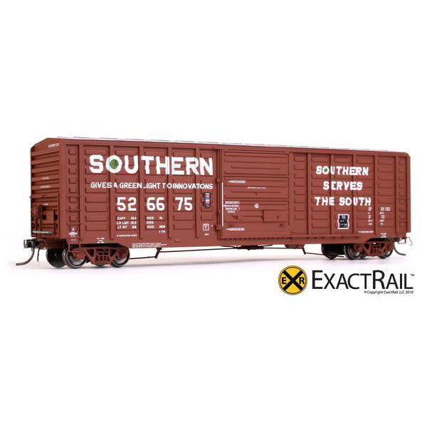 HO Scale: PS 50' Waffle Box Car - SOU - ExactRail Model Trains