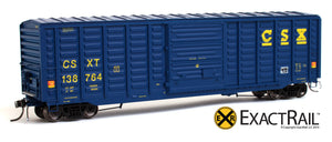 X - PS 50' Waffle Box Car : CSXT - ExactRail Model Trains - 1