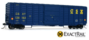 X - PS 50' Waffle Box Car : CSXT - ExactRail Model Trains - 5