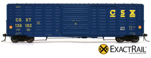 X - PS 50' Waffle Box Car : CSXT - ExactRail Model Trains - 6