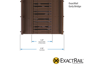 72' Deck Plate Girder Bridge, Wood Handrails : ATSF - ExactRail Model Trains - 6