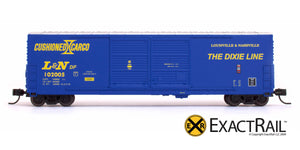 X - N - Gunderson 5200 Box Car : L&N - ExactRail Model Trains - 2