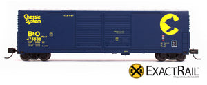 X - N - Gunderson 5200 Box Car : B&O - ExactRail Model Trains - 3