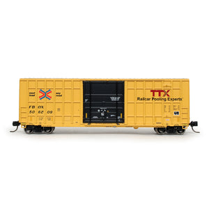 N Scale: Trinity 6275 Boxcar - TTX/FBOX '2012 As-Delivered'