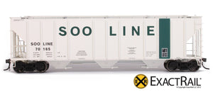 PS-2CD 4427 Covered Hopper : SOO LINE : 70165 - ExactRail Model Trains - 2